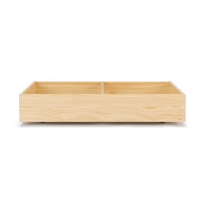 [HD] Pine Wooden Bed Storage Box with Divider