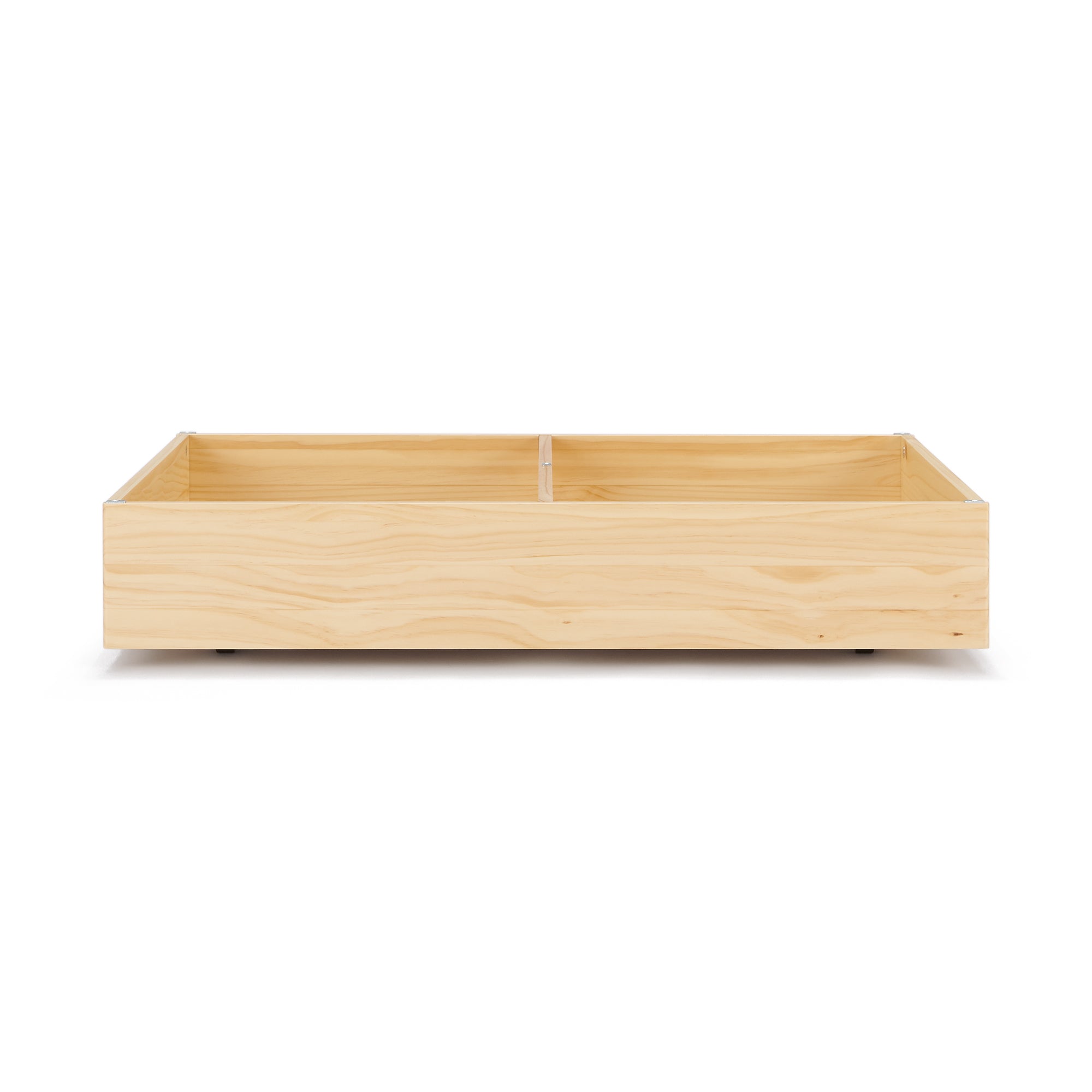 [HD] Pine Wooden Bed Storage Box with Divider