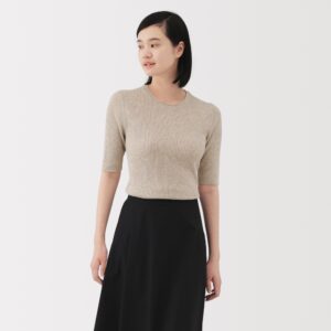 Lyocell Blend Half Sleeve Sweater