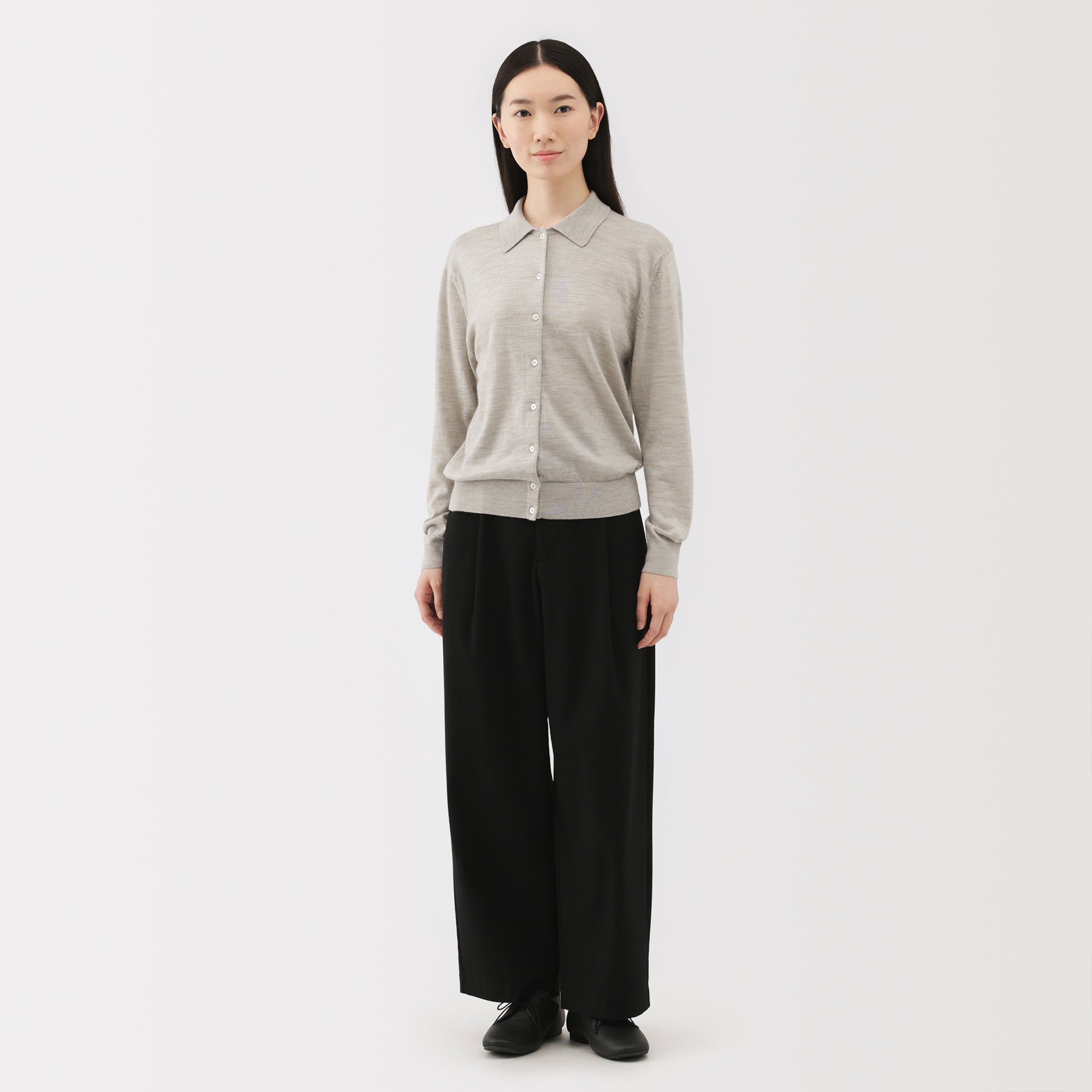 Wool Polo Cardigan - Image 11