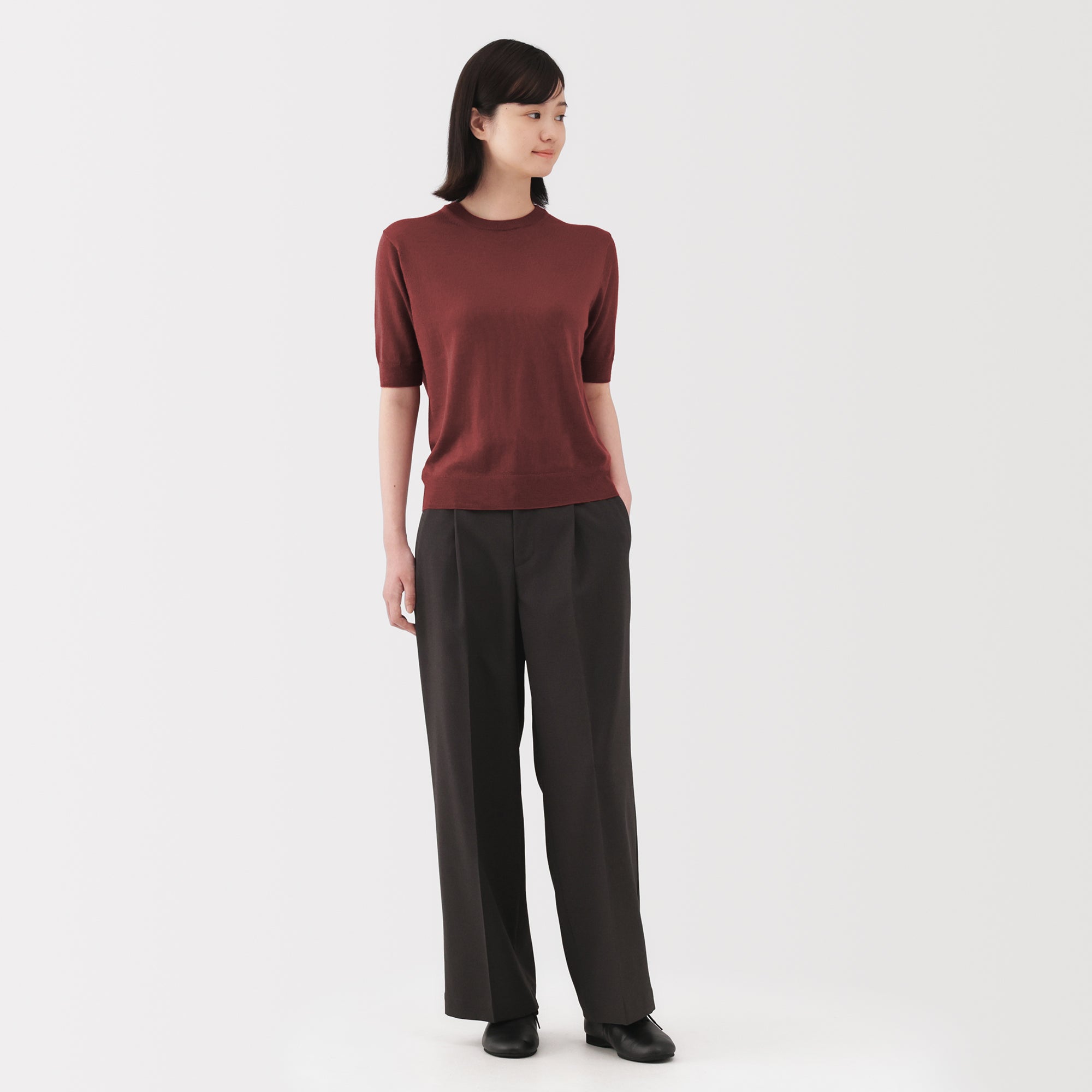 Wool Half Sleeve Sweater - Image 4