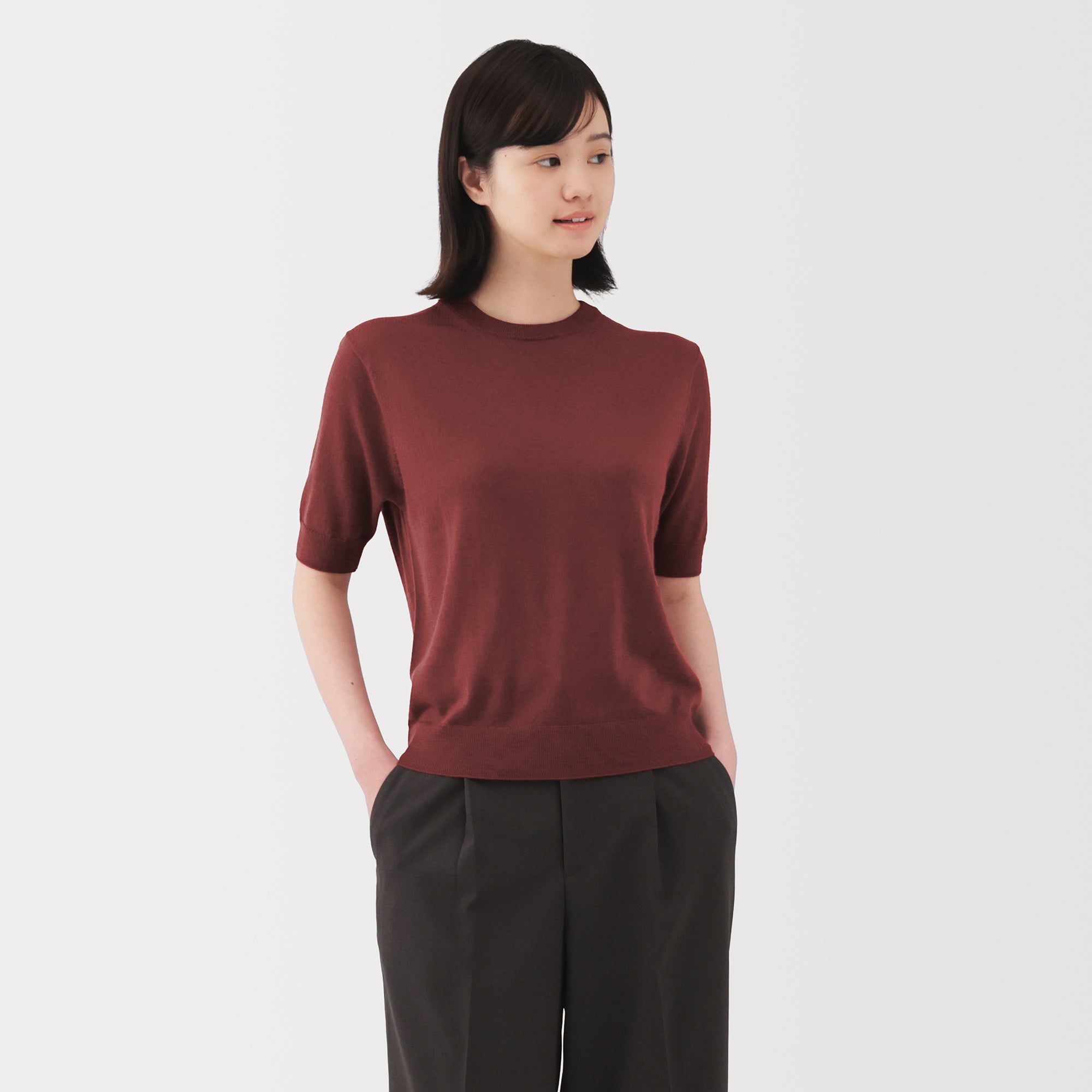 Wool Half Sleeve Sweater - Image 3