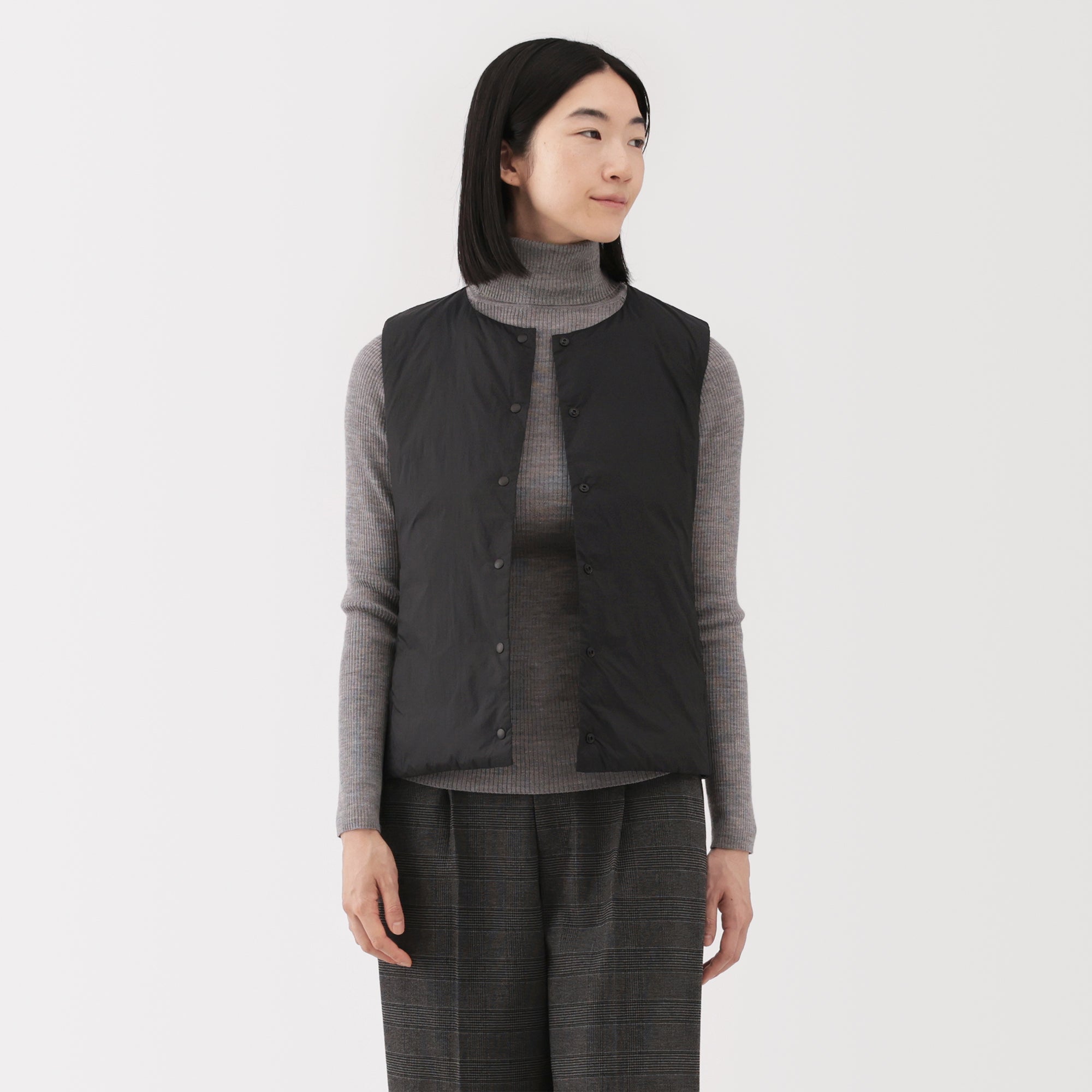 Lightweight Down Collarless Vest - Image 14