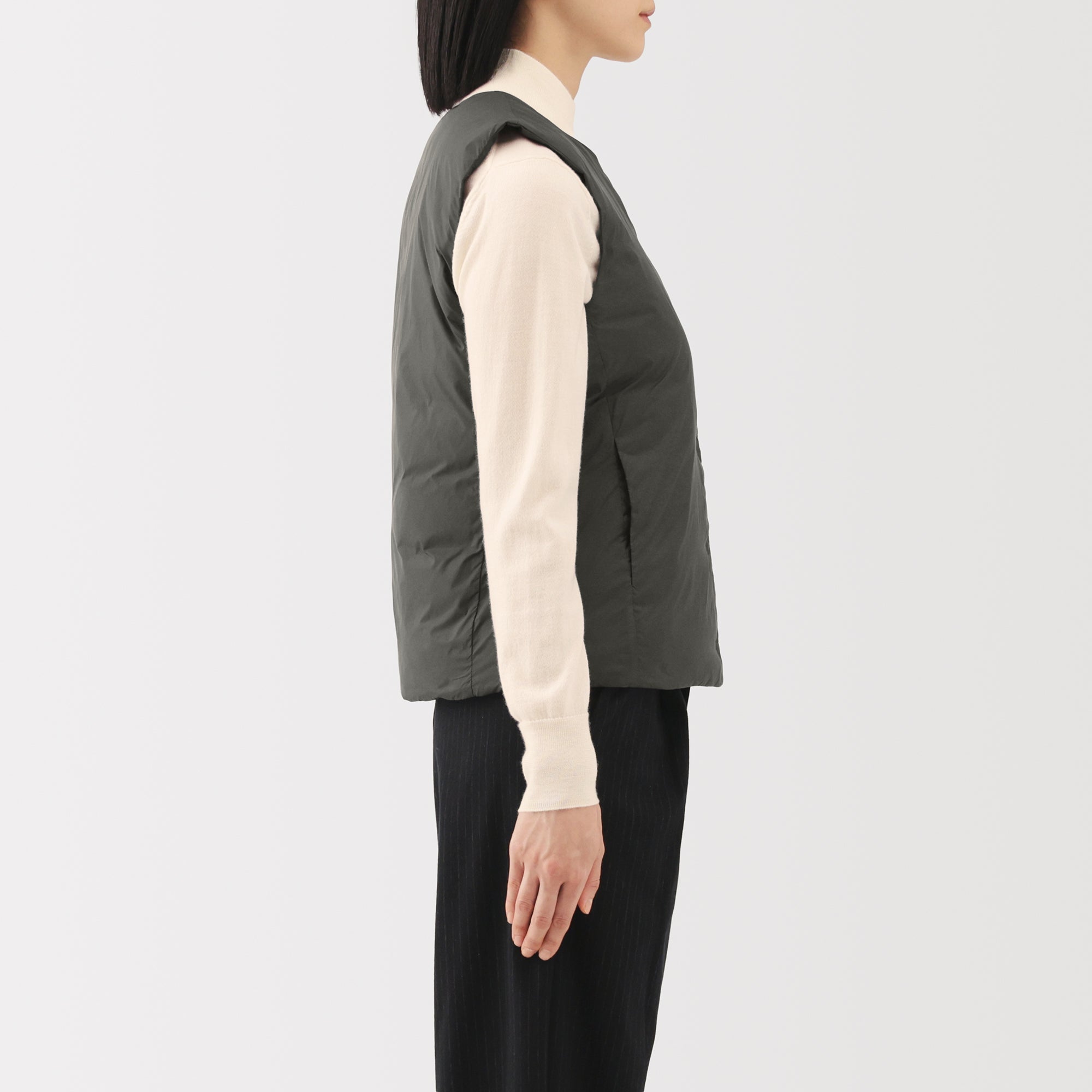 Lightweight Down Collarless Vest - Image 38