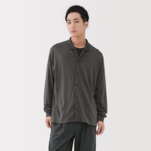 Wool Blend Shirt Cardigan