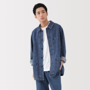 Kapok Blend Denim Coverall Jacket