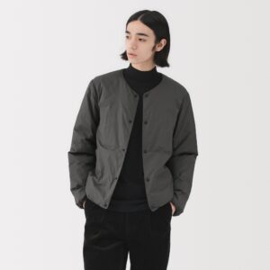 Lightweight Down Collarless Jacket