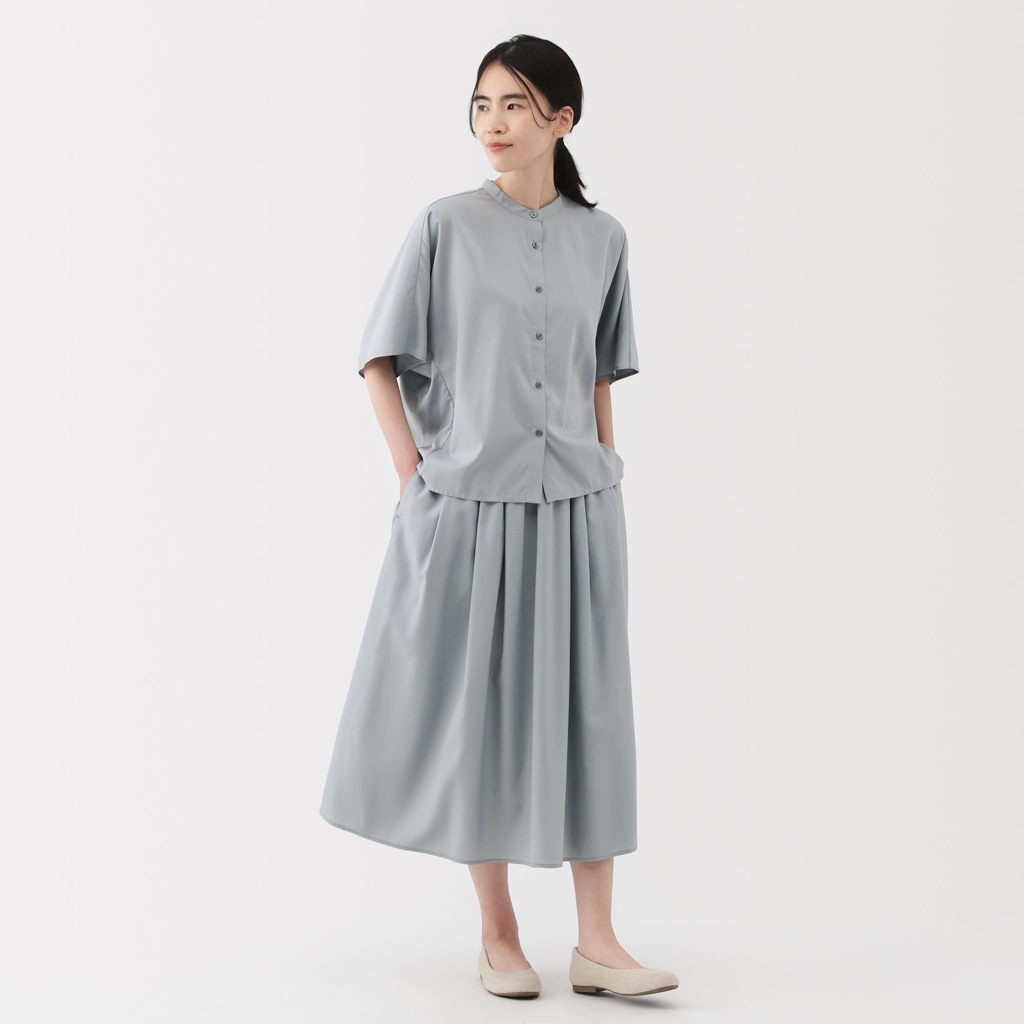 Lyocell Blend Flared Skirt - Image 14