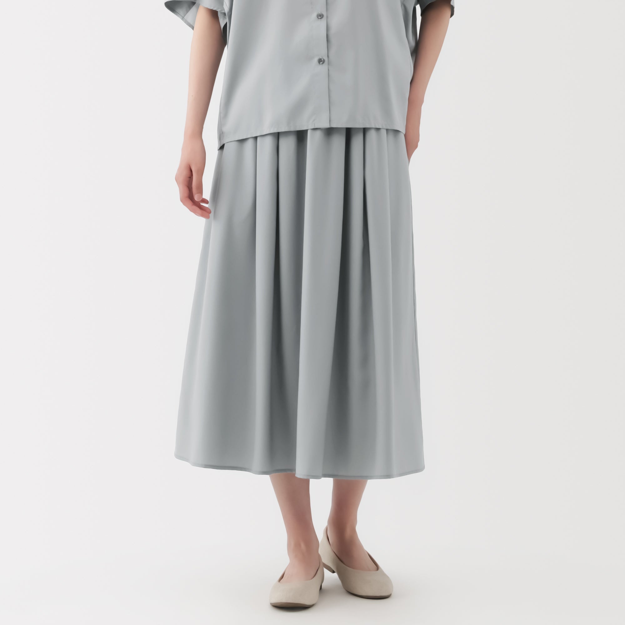 Lyocell Blend Flared Skirt - Image 13