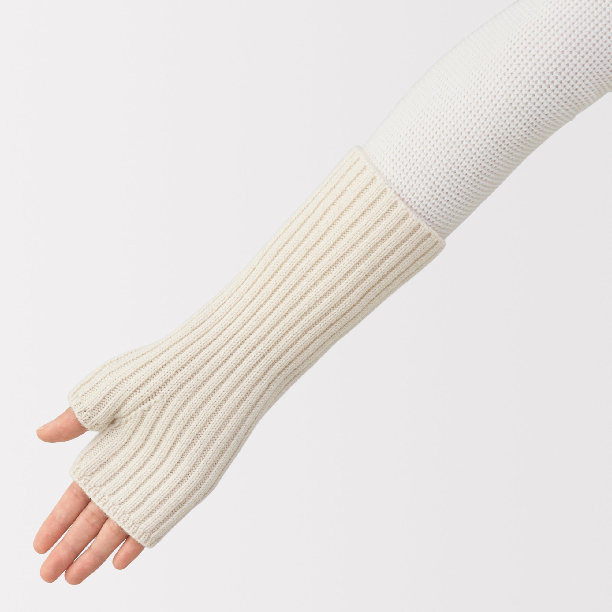 Merino Wool Ribbed Arm Warmers - Image 9