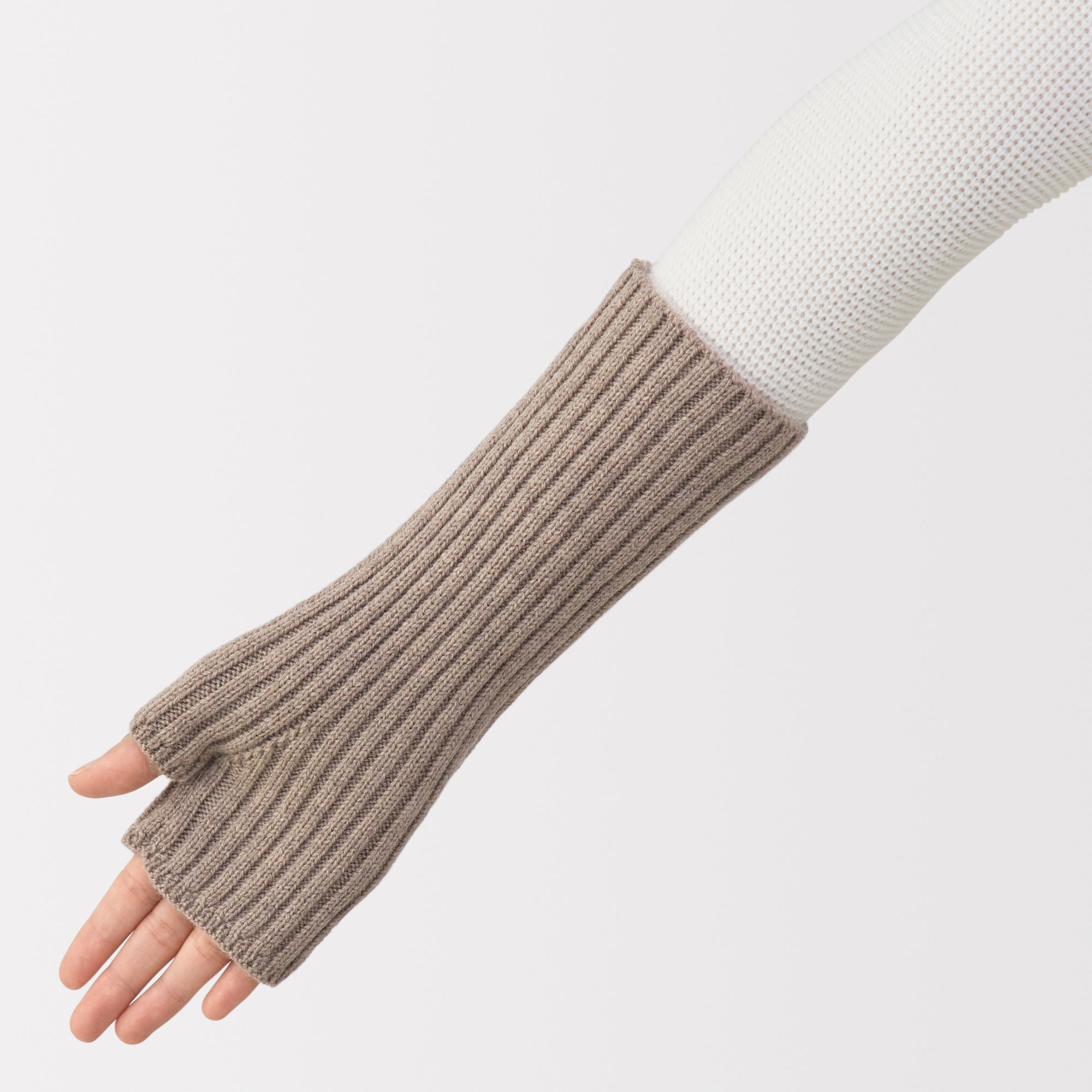 Merino Wool Ribbed Arm Warmers - Image 6
