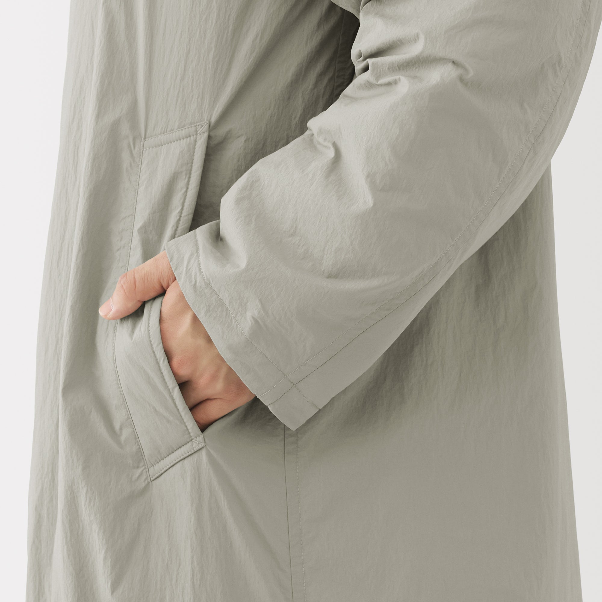 Padded Stand Fall Collar Coat - Image 18