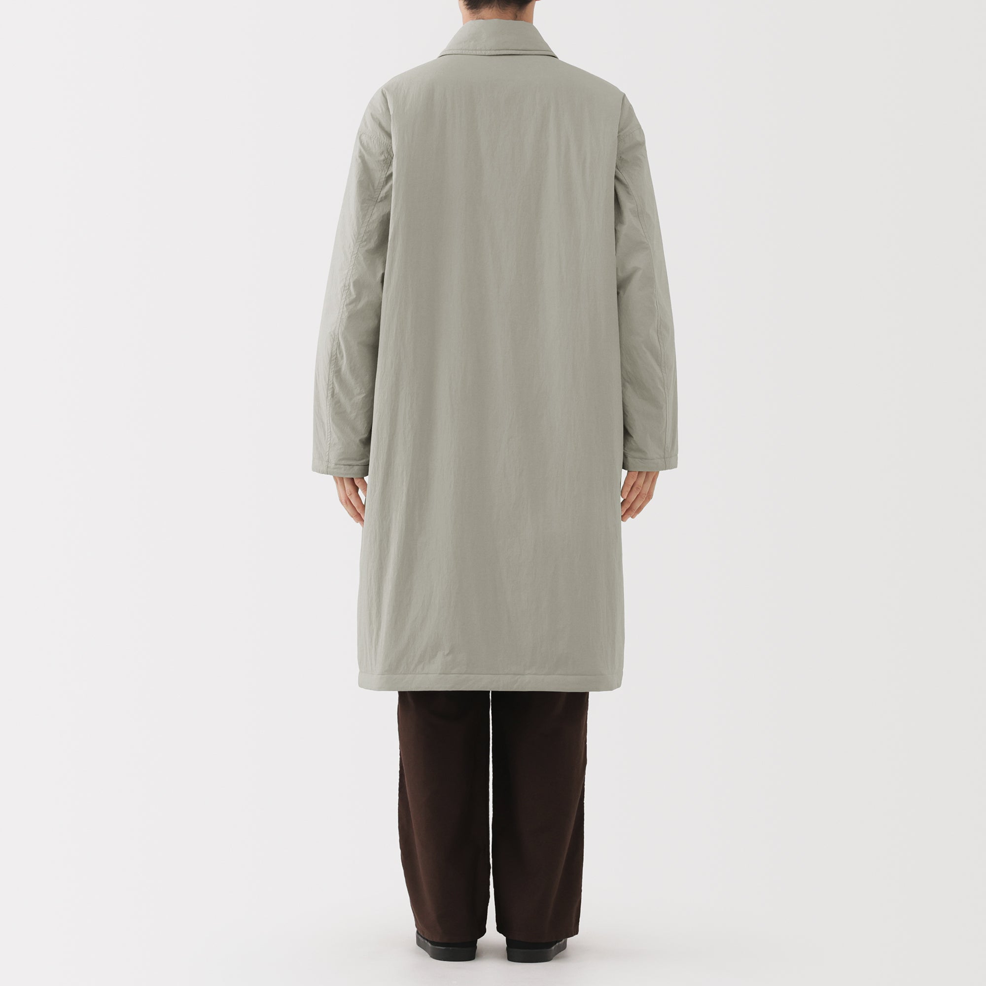 Padded Stand Fall Collar Coat - Image 6