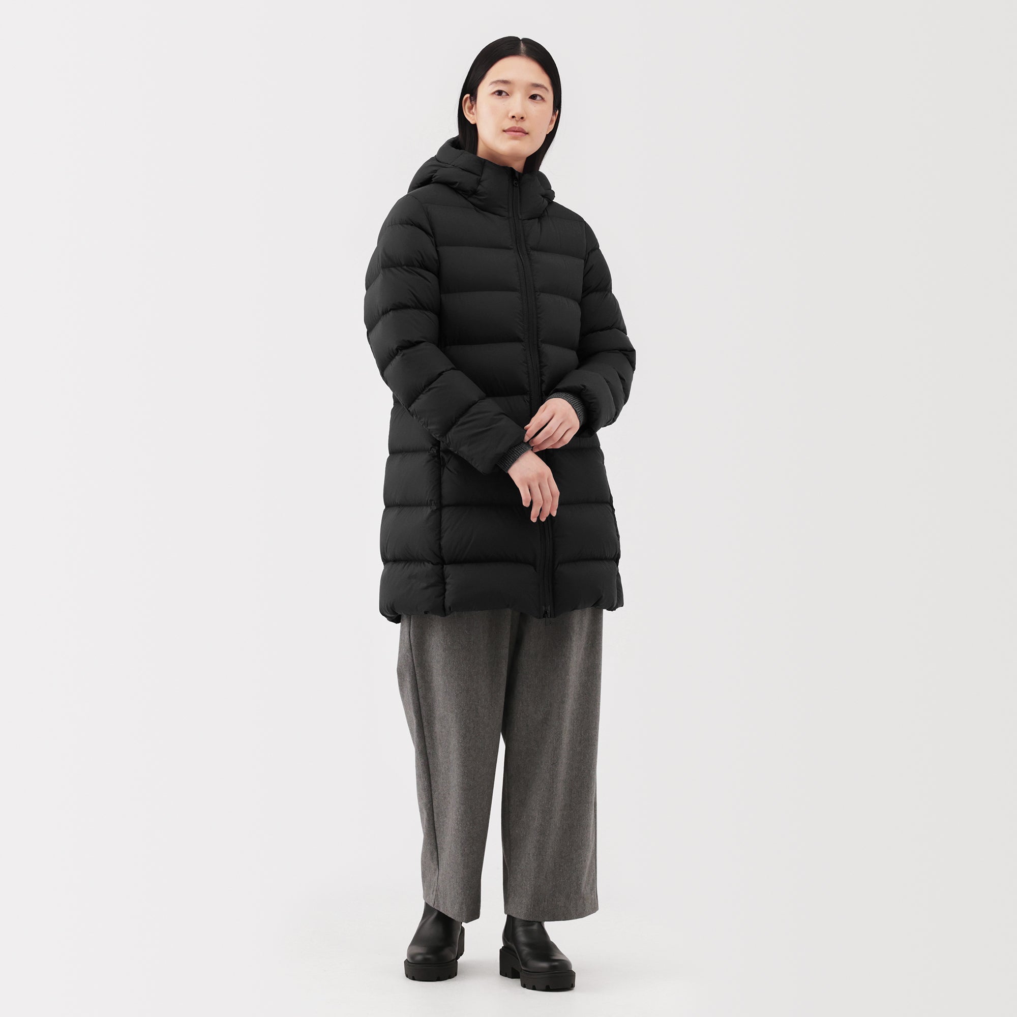 Lightweight Down Hooded Coat - Image 15