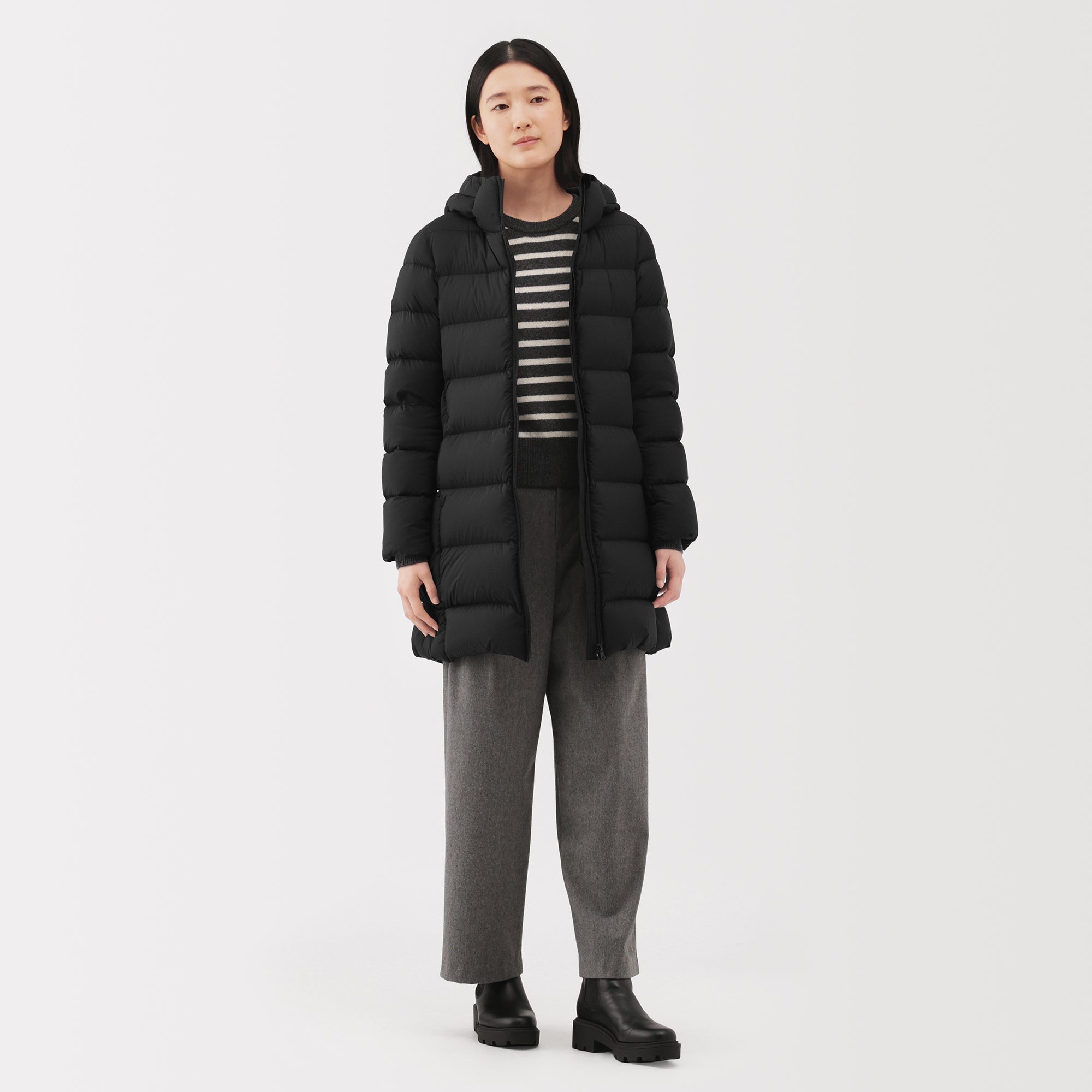 Lightweight Down Hooded Coat - Image 14