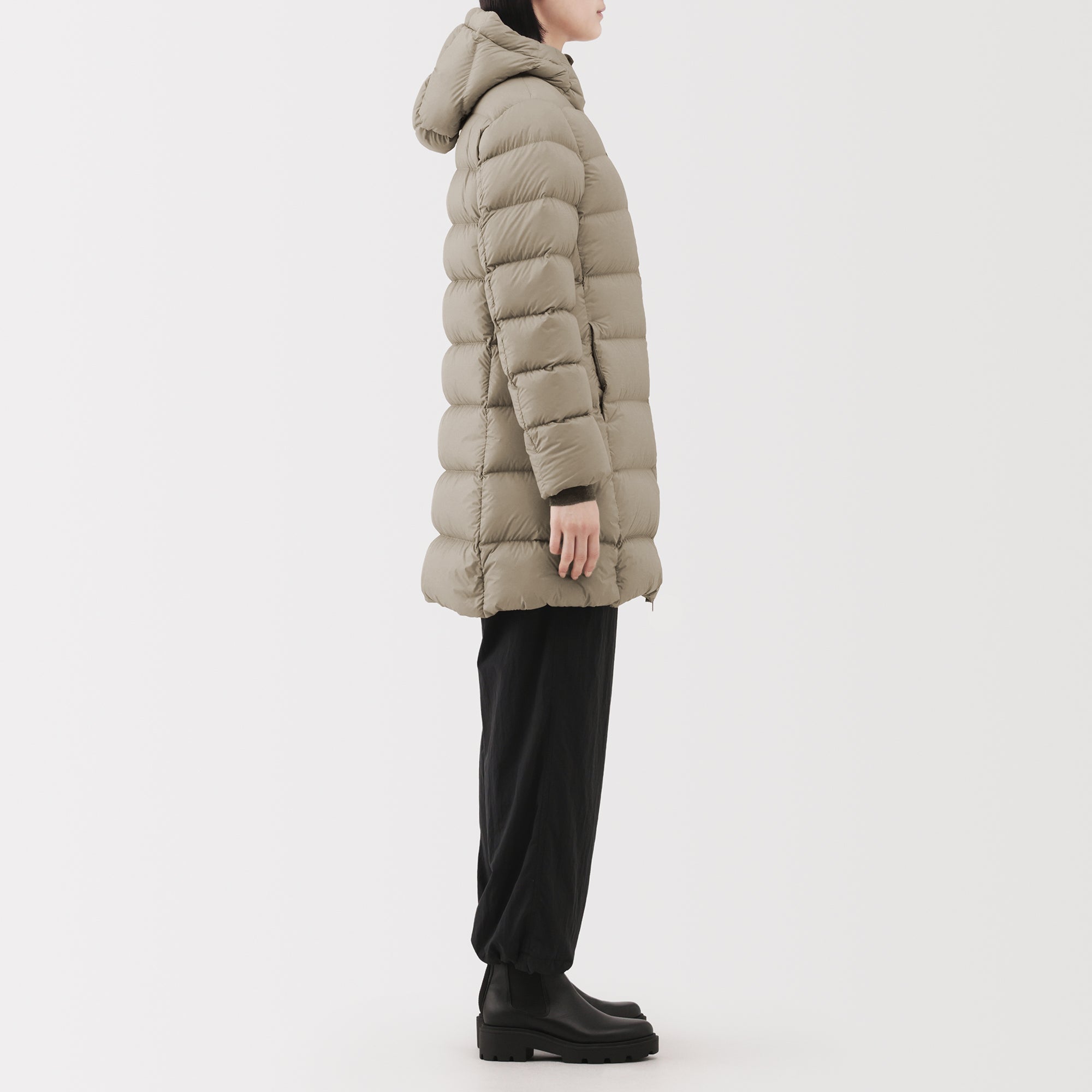 Lightweight Down Hooded Coat - Image 5