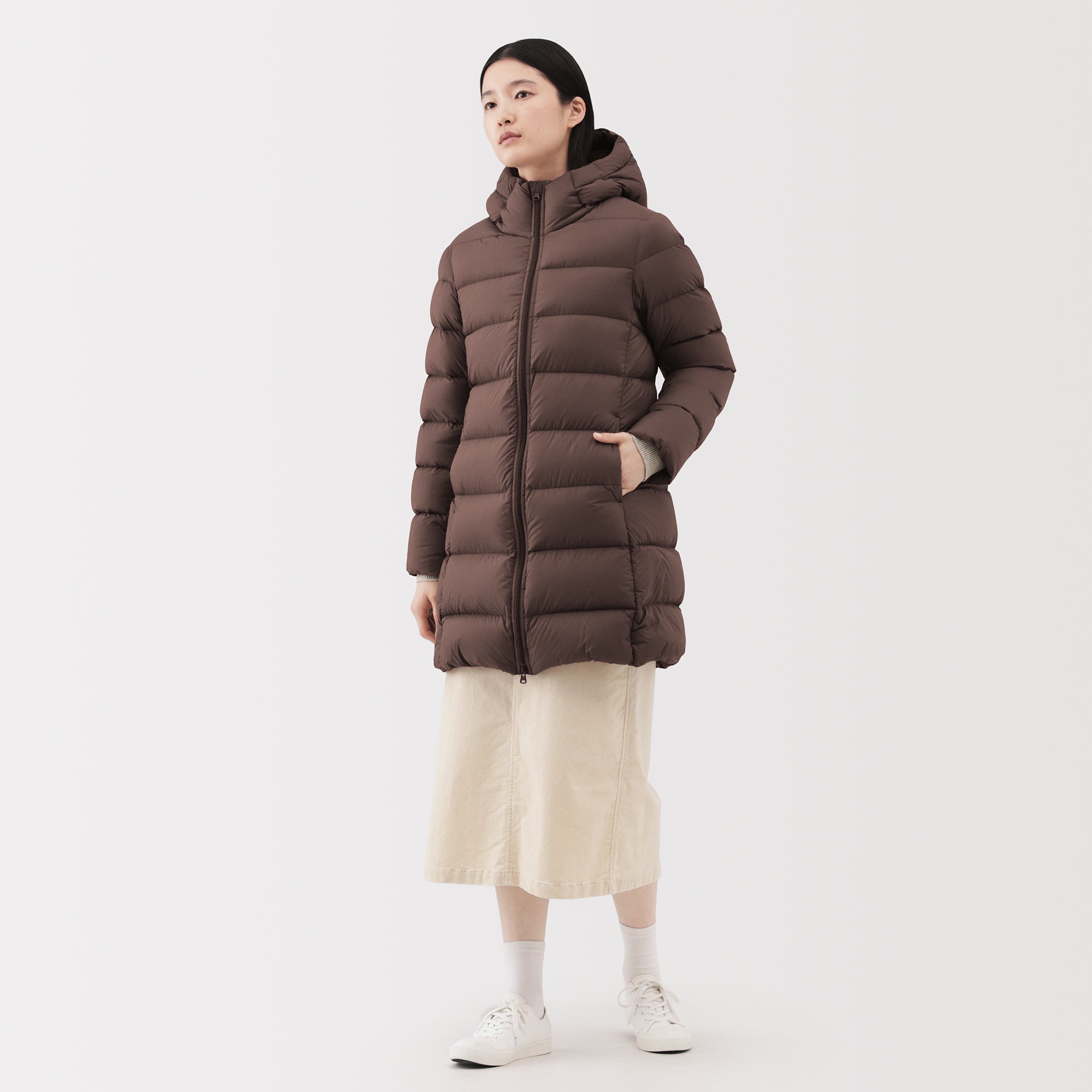 Lightweight Down Hooded Coat - Image 25
