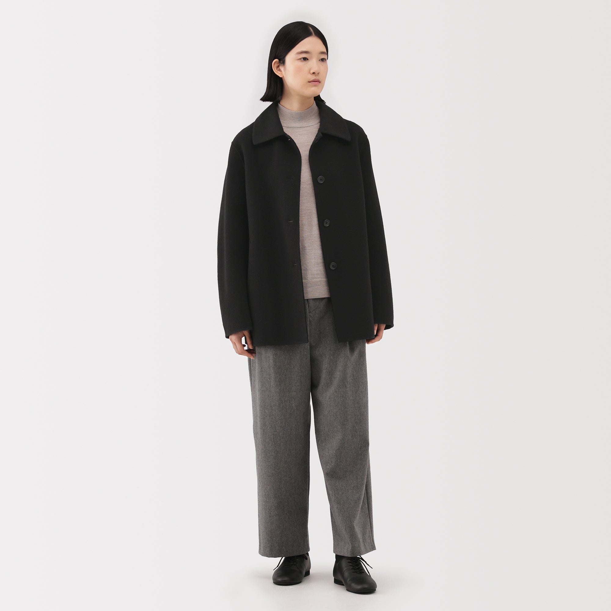 Wool Blend Short Coat - Image 4