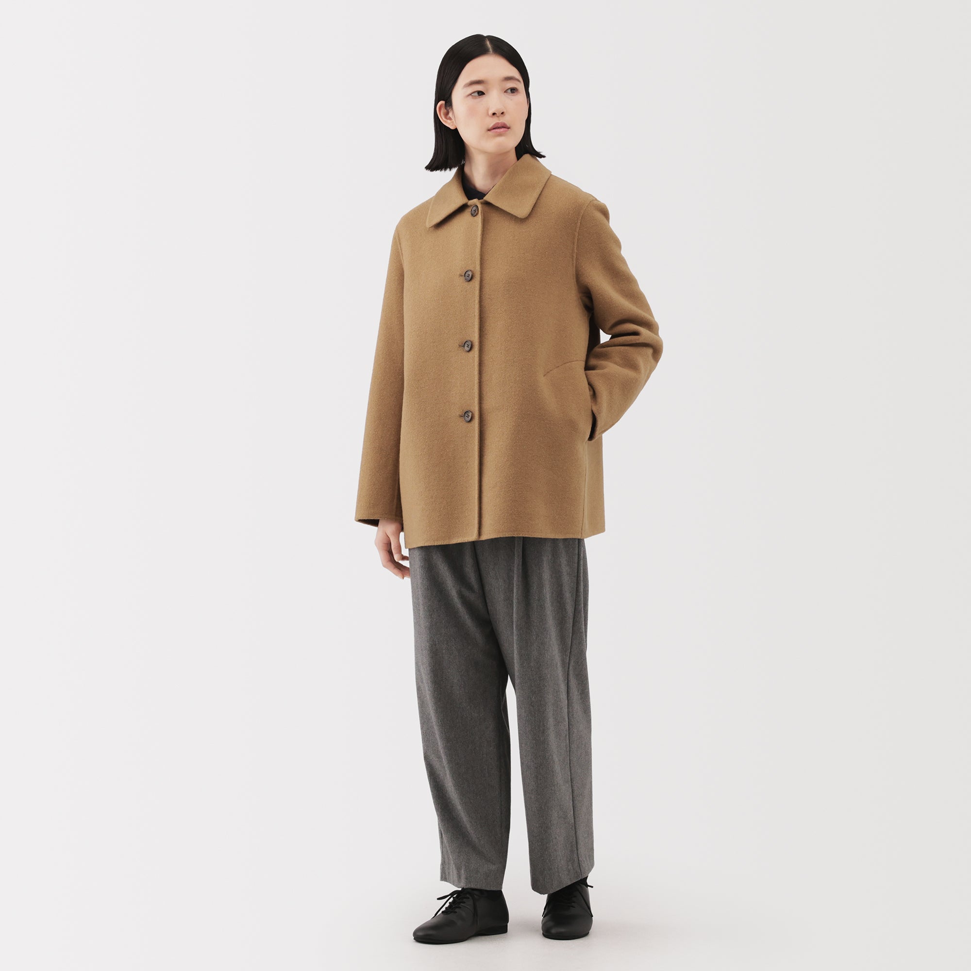 Wool Blend Short Coat - Image 22