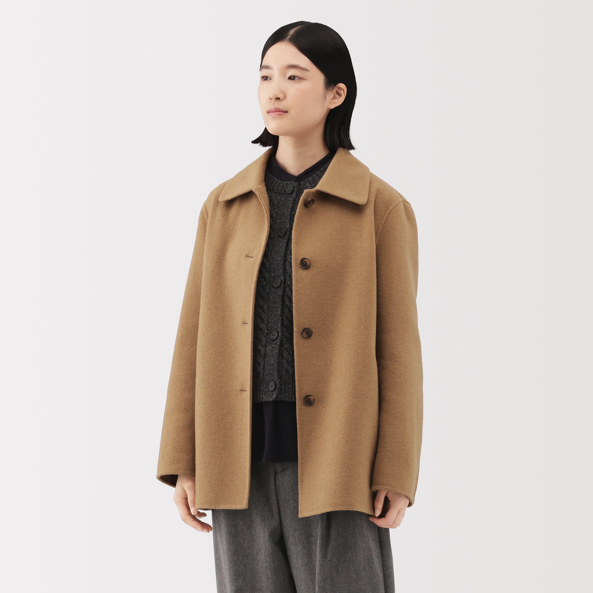 Wool Blend Short Coat - Image 21