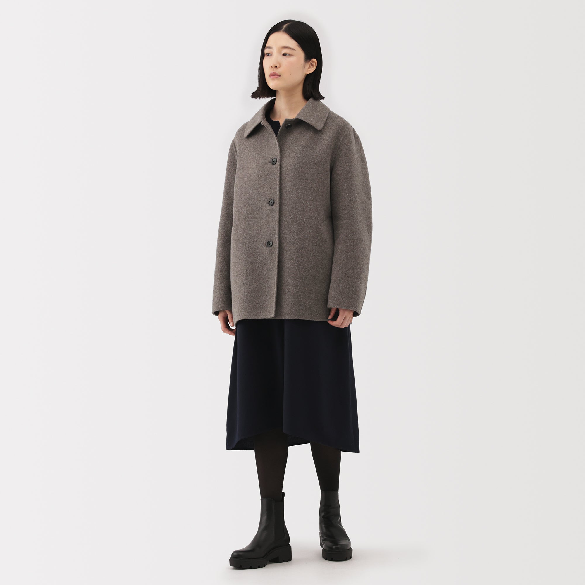 Wool Blend Short Coat - Image 13