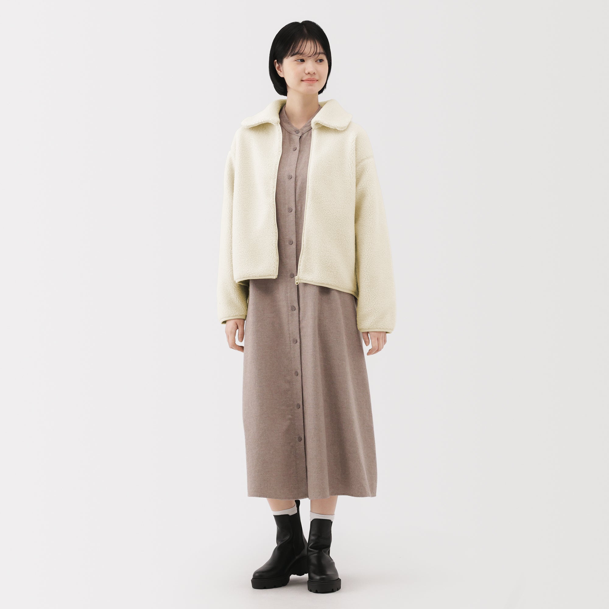 Boa Fleece Collar Jacket - Image 22