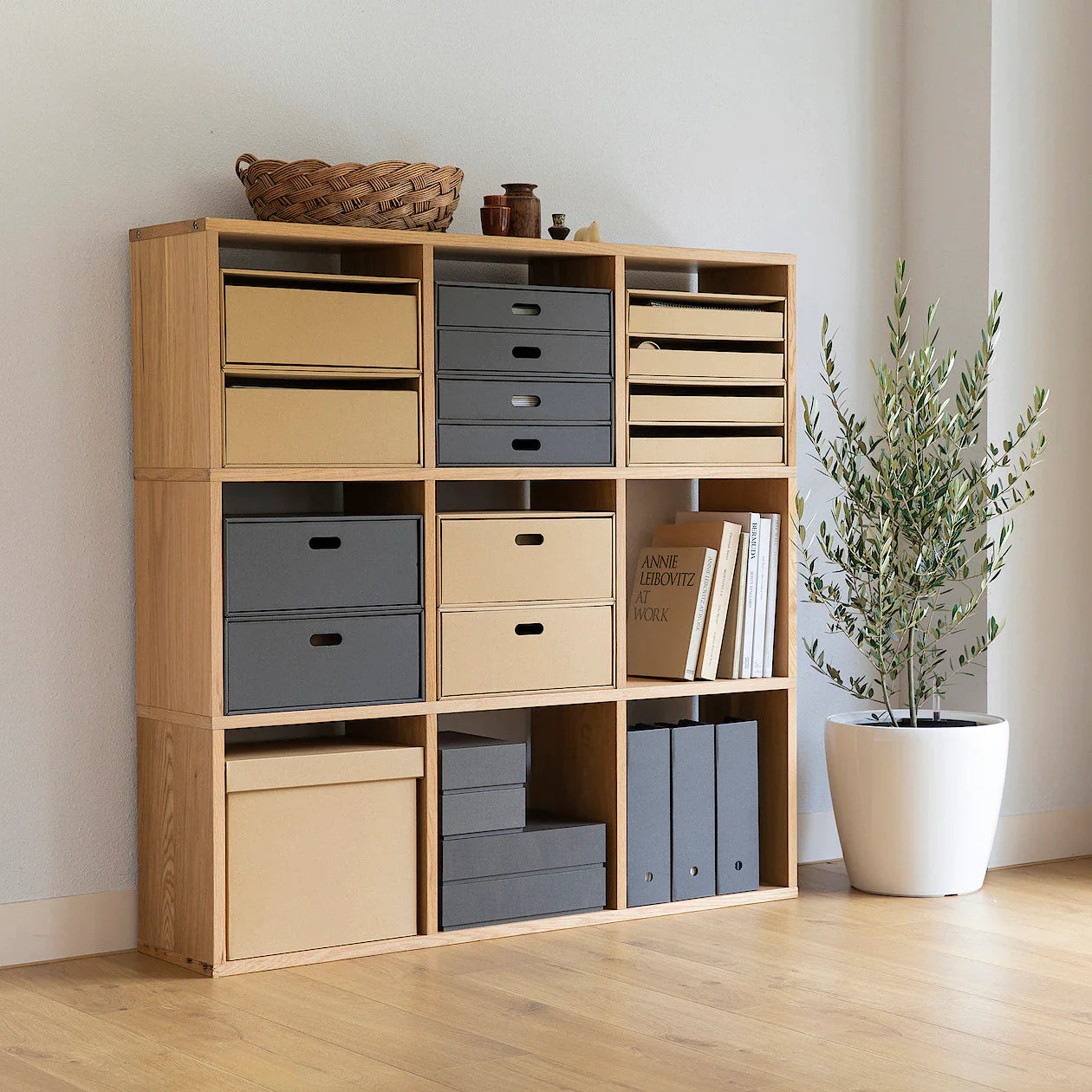 Oak Stacking Shelf - 3 x 3 - Image 3