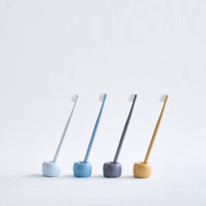 Porcelain Toothbrush Stand - Yellow