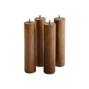 M8 Wooden Legs for Bed & Sofa - 10.2 Inch - Brown