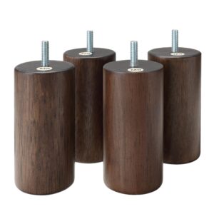 M8 Wooden Legs for Bed & Sofa - 4.7 Inch - Brown