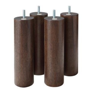 M8 Wooden Legs for Bed & Sofa - 7.9 Inch - Brown