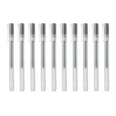 Gel Ink Cap Type Ballpoint Pen 0.5mm 10 Pieces Set