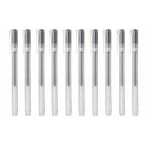 Gel Ink Cap Type Ballpoint Pen 0.38 - 0.5mm 10 Pieces Set