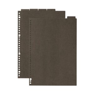 A4 Paper Binder Divider Dark Gray - 30 Holes (5 Pack)