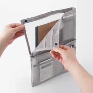 Nylon Mesh Bag Organizer Vertical A4 - Gray