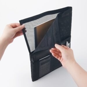 Nylon Mesh Bag Organizer Vertical A4 - Black