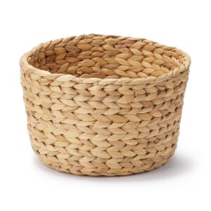 Water Hyacinth Basket - Round - Shallow Dia. 9.8 x H6.3