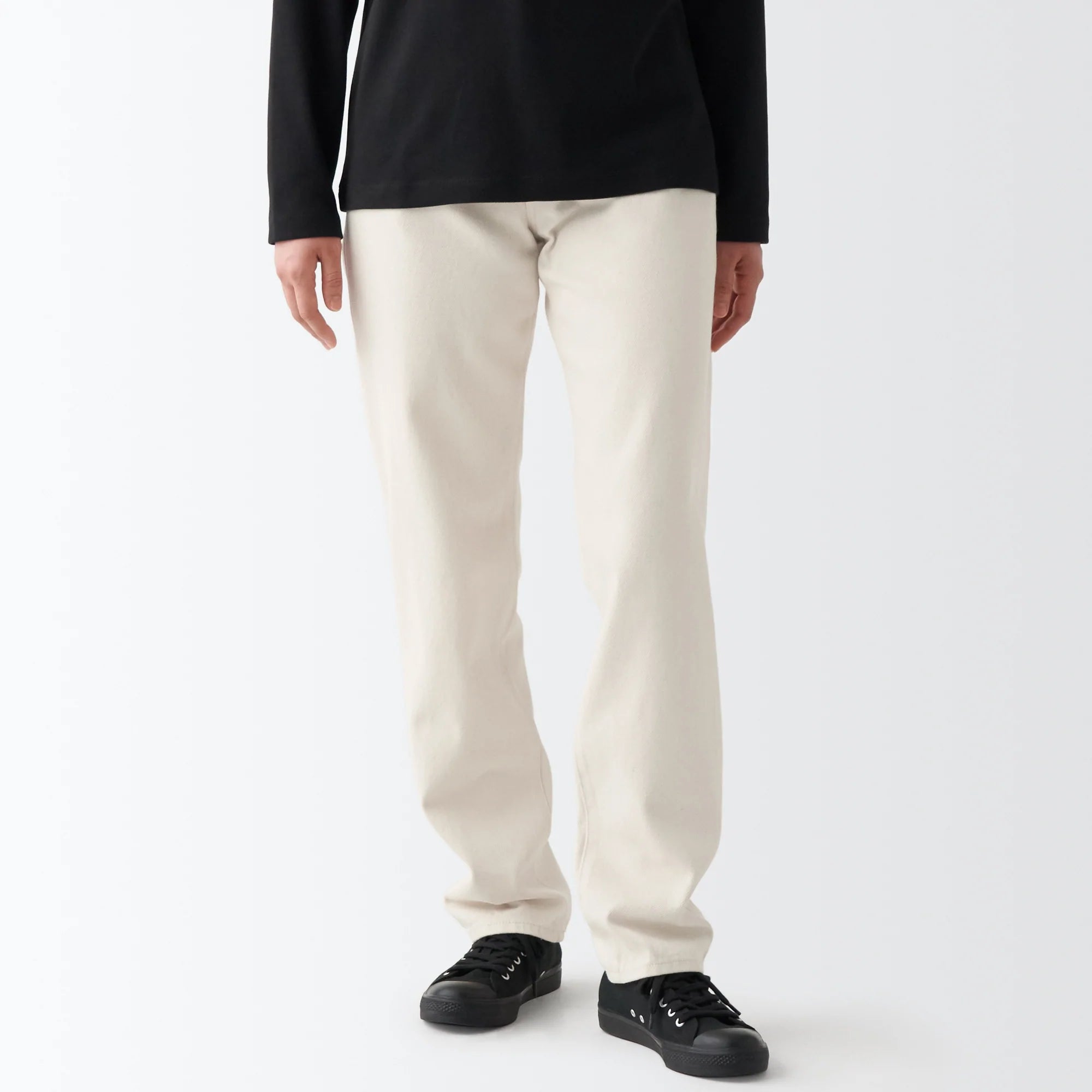 Women's Denim Regular Pants Natural (L 30inch / 77cm) - Image 3