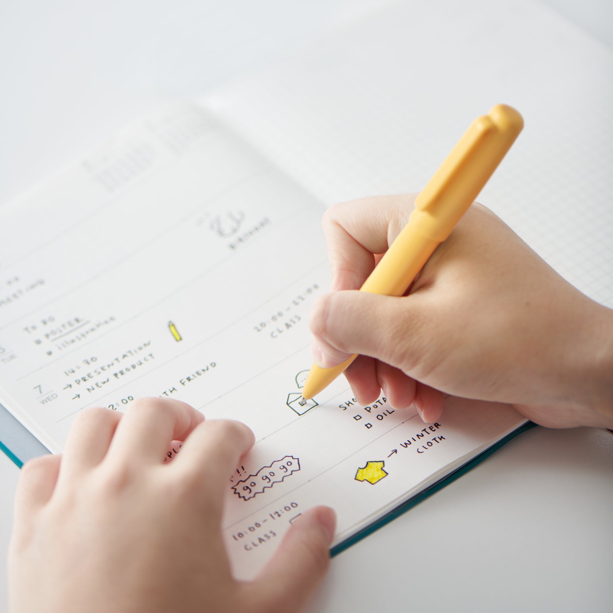 Compact Gel Ink Ballpoint Pen Cap Type 0.5 mm - Cyan - Image 3