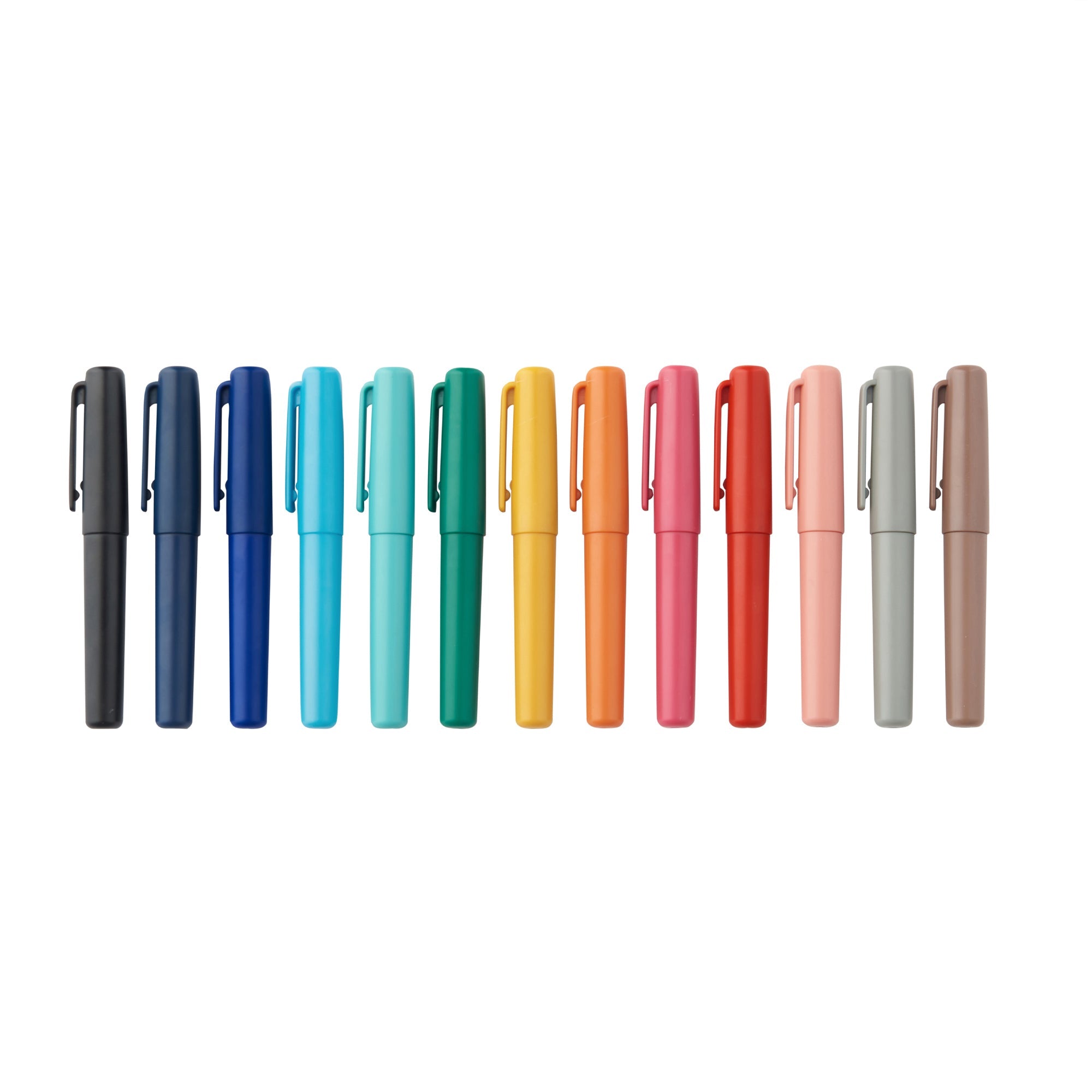 Compact Gel Ink Ballpoint Pen Cap Type 0.5 mm - Cyan - Image 7