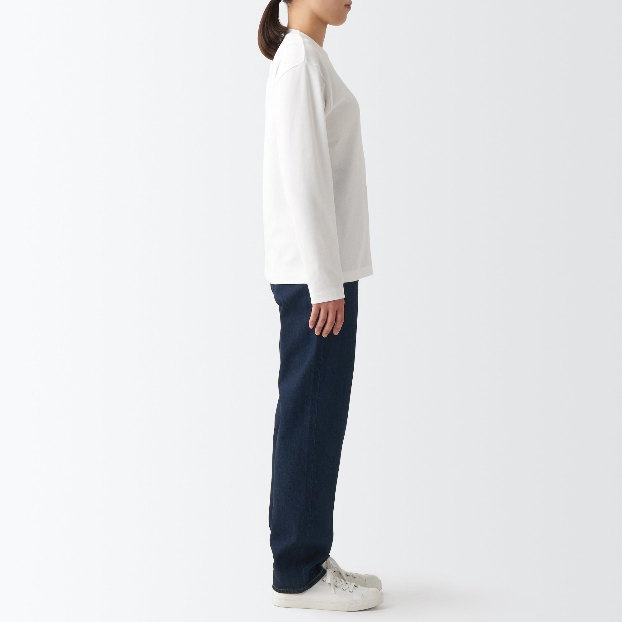 Women's Denim Regular Pants - Dark Navy (L 31inch / 79cm) - Image 5