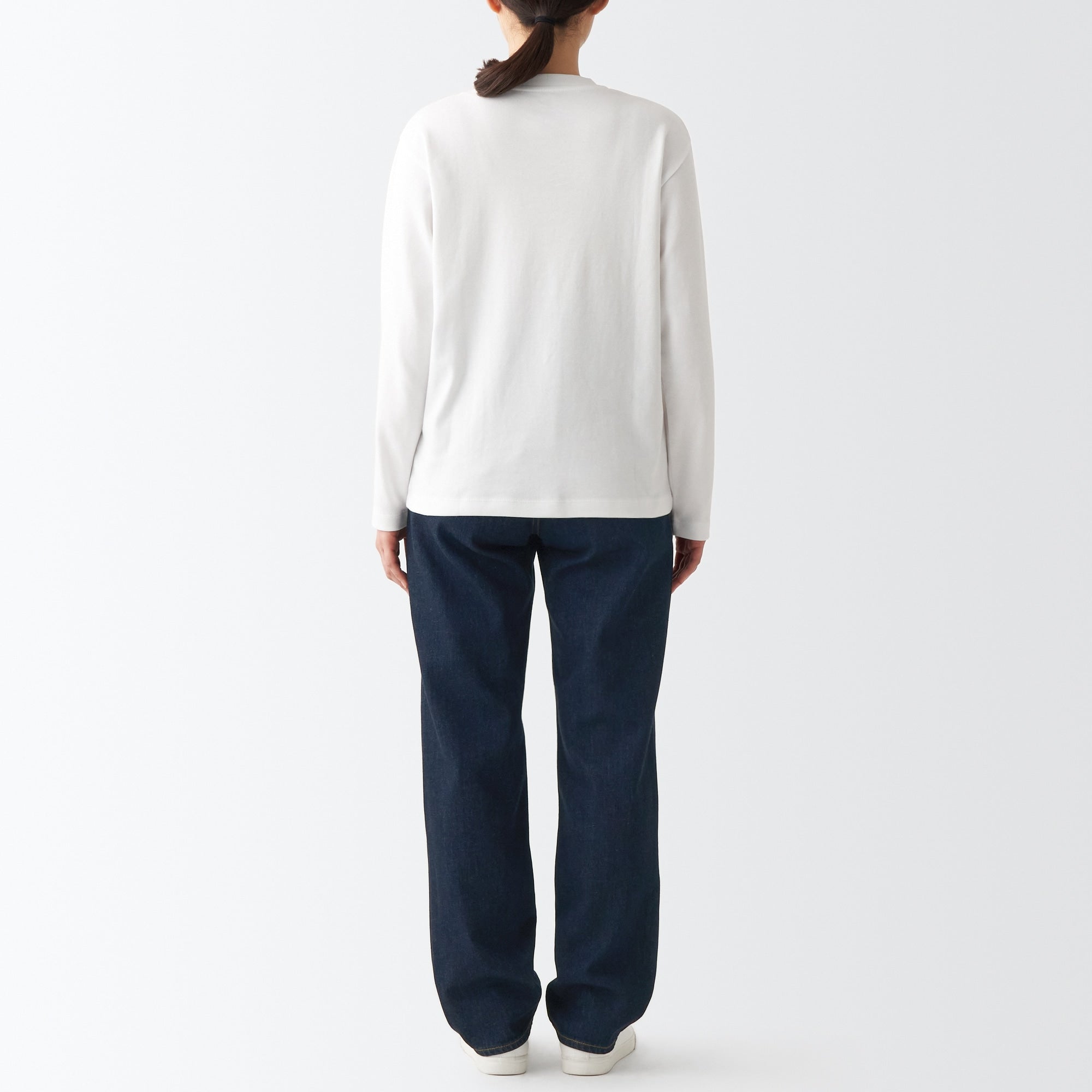 Women's Denim Regular Pants Dark Navy (L 30inch / 77cm) - Image 7