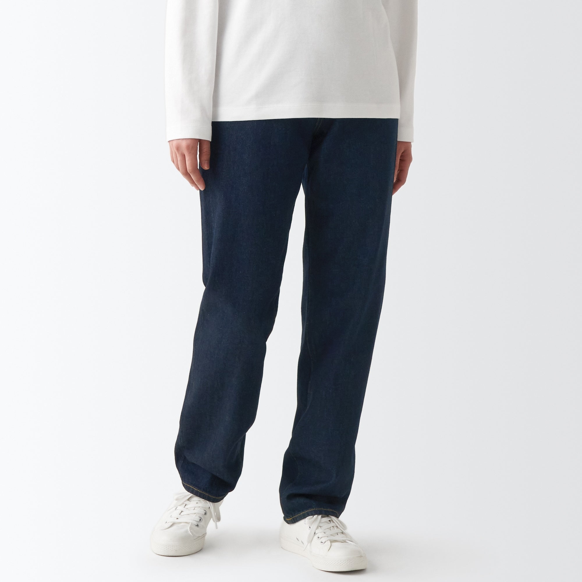 Women's Denim Regular Pants Dark Navy (L 30inch / 77cm) - Image 2