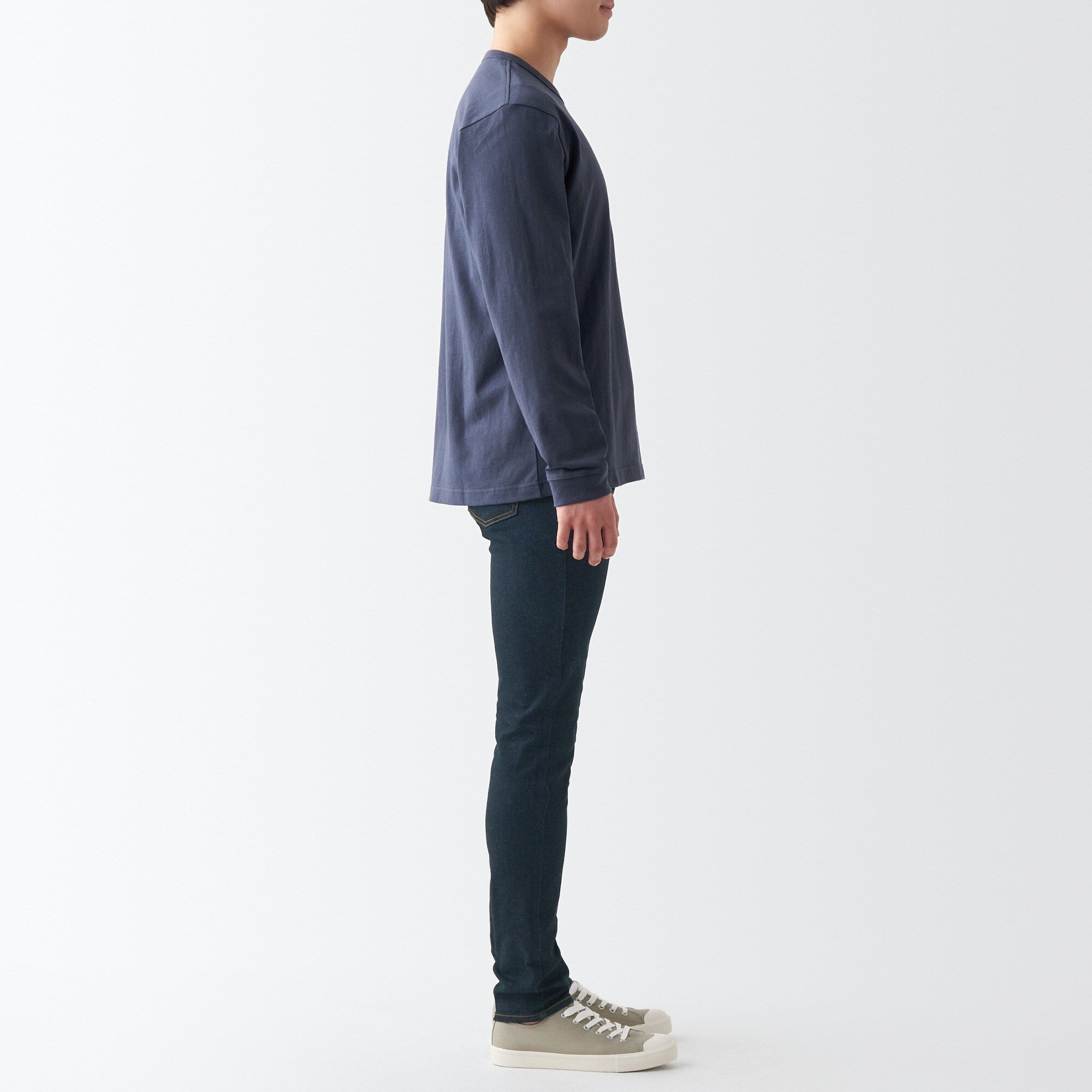 Men's Super Stretch Denim Skinny Pants Dark Navy (L 32inch / 82cm) - Image 5