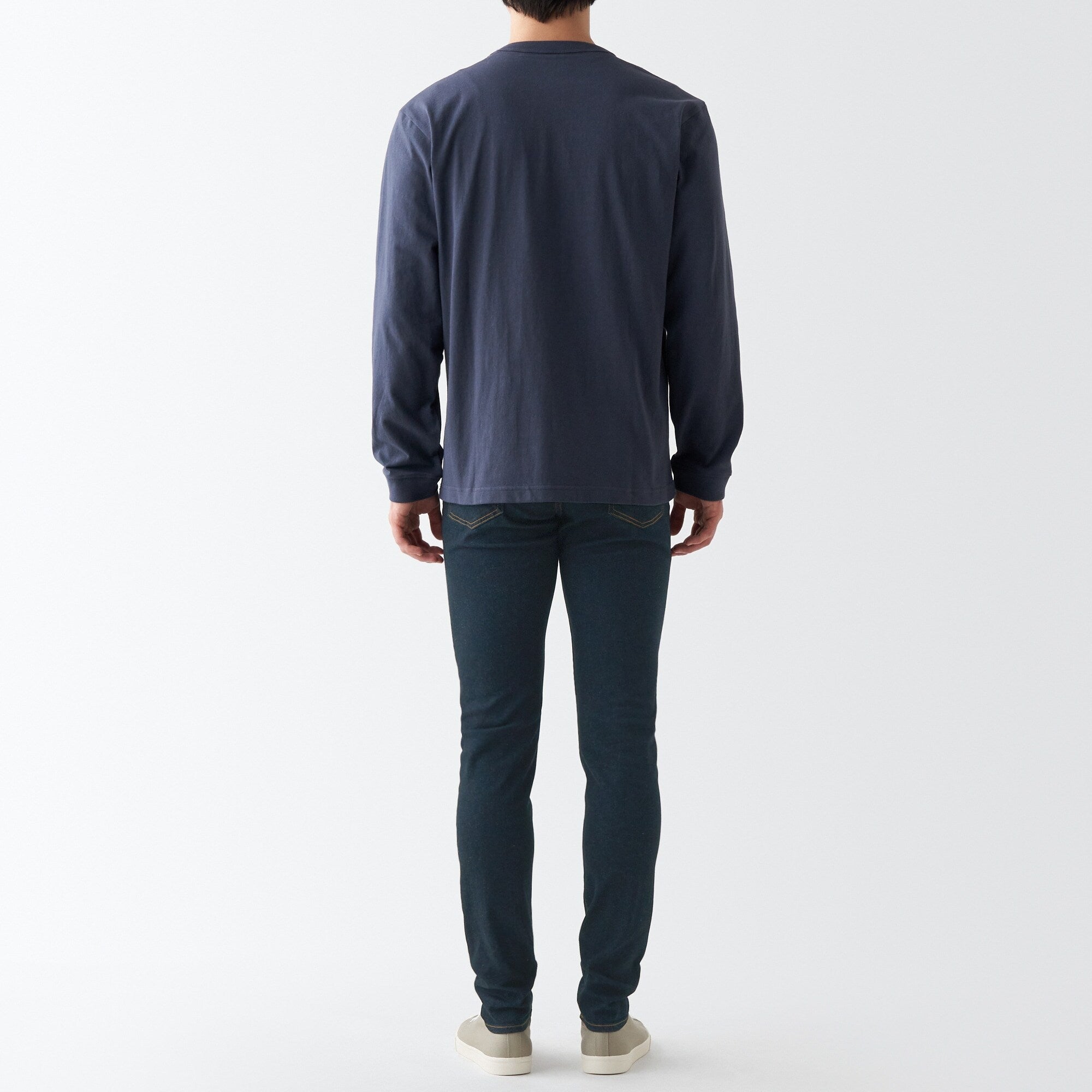 Men's Super Stretch Denim Skinny Pants Dark Navy (L 32inch / 82cm) - Image 6