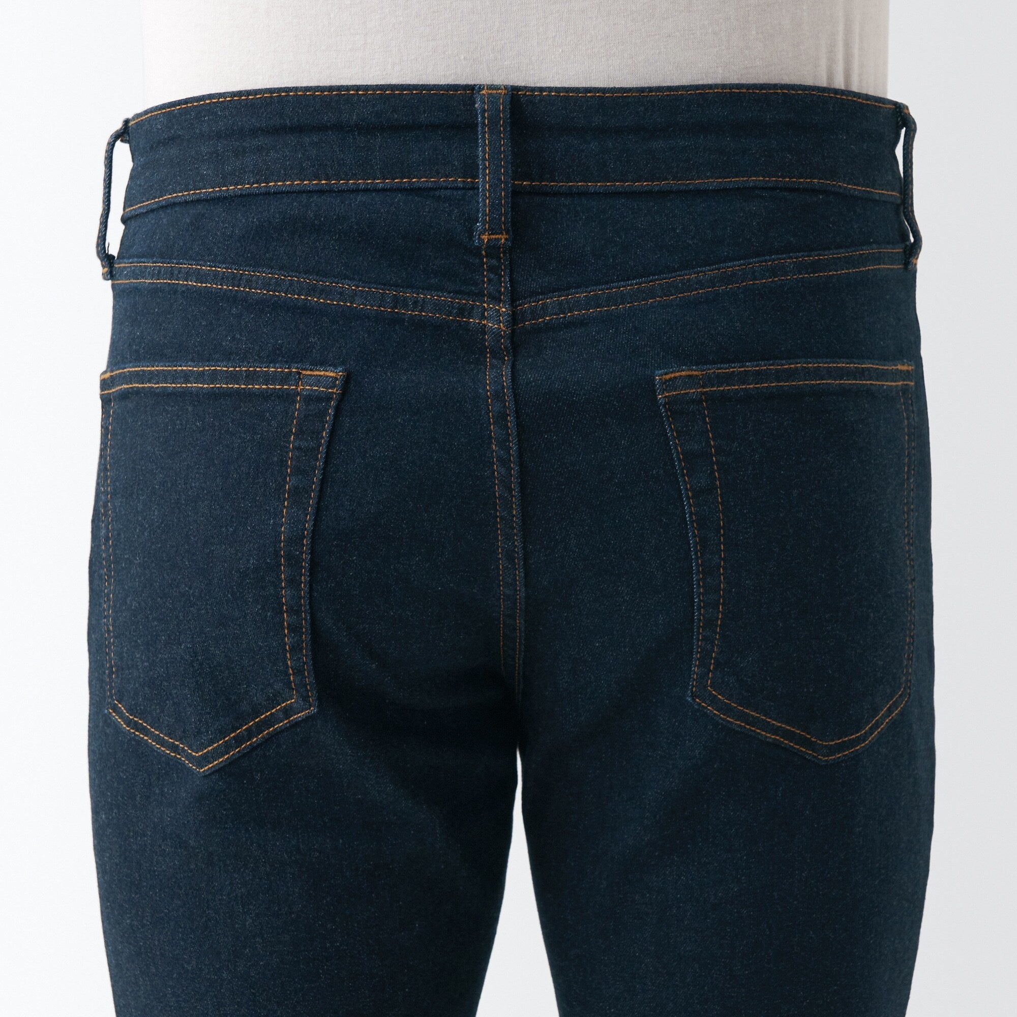 Men's Super Stretch Denim Skinny Pants Dark Navy (L 32inch / 82cm) - Image 8