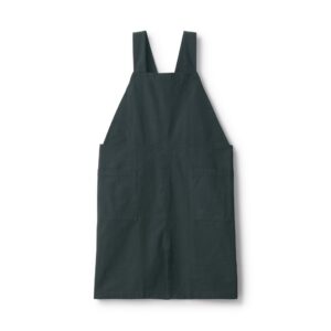 Plain Weave Cotton Shoulder Strap Apron - Dark Grey