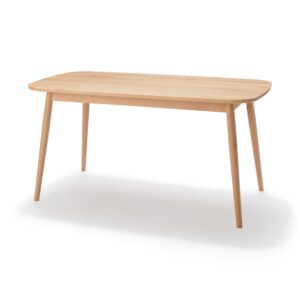Beech Wood Table with Round Legs - W 59.1
