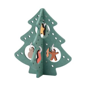 Color MDF Christmas Tree - Green - Small