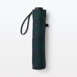 Compact Foldable Umbrella - Dark Green Check
